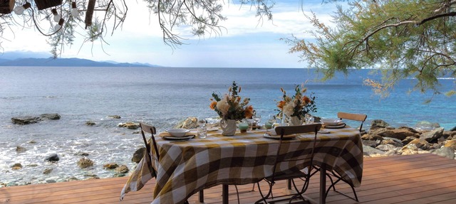 A Casa Di U Scogliu. Stone house on the waterfront. Cap Corse