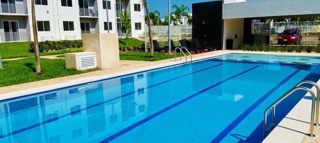 Departamento nuevo, 3 habitaciones, justo en frente de alberca