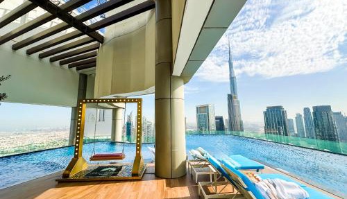 Infinity Pool, NEW Luxury 2BR, Burj View! Walk to Mall