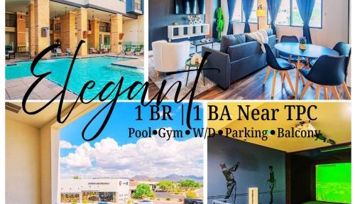 Peaceful 1BR Kierland Common, TPC Golf, Pool, Gym, W-D