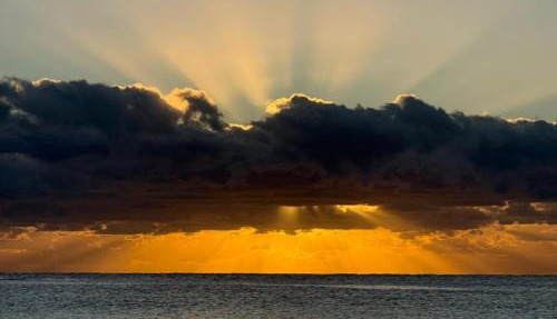 sunrise in Cancun